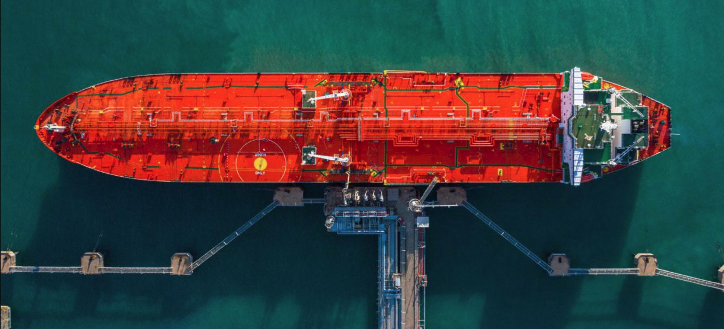 Crude oil vessel being loaded